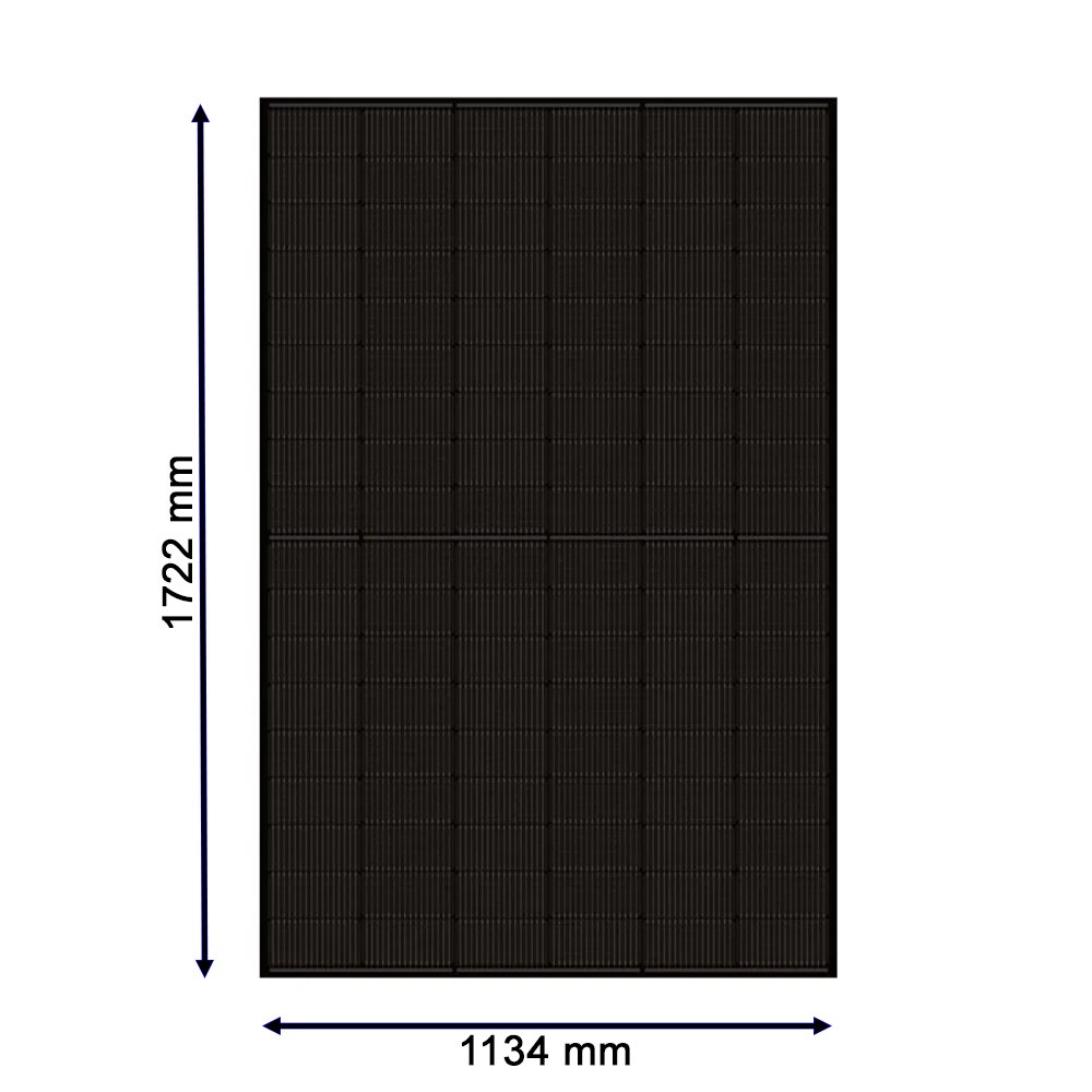 Jolywood Bifaziales Solarmodul 450Wp Glas-Glas BLACK Photovoltaik Modul - 0% MwSt.